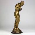 Sylvain kinsburger french 18551935 bronze statue of a woman in flowing gown signed s kinsburger dated 1900 27 12