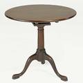 American tilttop table birdcage style old finish ca 17601780 28 12 x 30 dia