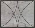 Raymond subes attr fireplace screen with cast iron frame 27 x 34