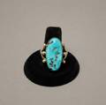 A Turquoise and Silver Southwestern Ring