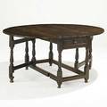 English gateleg table oak with dropleaf with two drawers 18th c 30 x 65 12 x 55 12 open