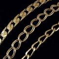 Three mens gold link bracelets 14k yg all with oval links 48 gs gw 8 and 7 12