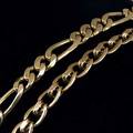 Two mens gold link bracelets 14k yg 44 gs gw each 8 12