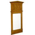 Trumeau style biedermeier mirror tiger maple mid 19th c 58 x 27