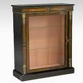 French curio cabinet ebonized bronze mounts 19th20th c 38 x 31 12 x 12 12