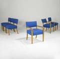 Marianne willisch set of six solid birch dining chairs with wool upholstery 30 x 22 x 24