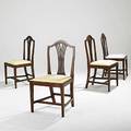 English hepplewhite chairs set of four in mahogany slip seats c 1800 29 x 17 x 37