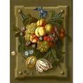 Pair of still lifes oil on wood panel period gilded frames one signed illegibly dated 1776 17 12 x 22 34