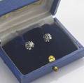 Diamond stud earrings 18k wg ca 1960 very fine brilliant cut diaomonds approx 46 ct tw