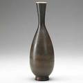 Berndt friberg gustavsberg ceramic vase hares fur glaze inscribed friberg g and hand 10 x 3 12