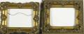 Two gesso and wood gilt frames 19 x 16 largest one is missing the backing frame