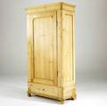 English armoire pine with one panel door and molded top ca 1900 76 12 x 40 12 x 19 12