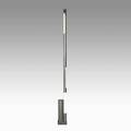 Robert sonneman fluorescent floor lamp usa 1980s polished aluminum fluorescent tube chrome plated metal tag 76 12 x 6 sq