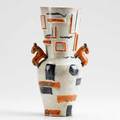 Kitty rix wiener werkstatte glazed faience vase with donkey handles austria 1920s stamped wwmade in austria341 with artists cipher 8 12 x 6