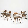George nakashima nakashima studios four captains chairs usa 1960 walnut provenance available copy of original invoice signed with clients name 28 14 x 24 x 19 12