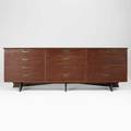 George nakashima widdicomb origins twelvedrawer dresser no 212 usa 1958 walnut brass branded george nakashima 32 x 89 12 x 22