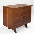 George nakashima widdicomb origins fourdrawer dresser usa 1958 walnut brass branded george nakashima 32 x 36 34 x 22
