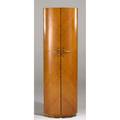 Jaime tresserra elliptical bar cabinet spain 1990s elm chromed steel bronze and rosewood unmarked 63 x 20 x 14 12