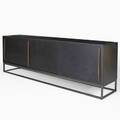 Chris lehrecke ralph pucci cabinet usa 2000s walnut painted metal bronze unmarked 32 x 96 x 20 12