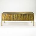 Bernhard rohne mastercraft cabinet usa 1970s acidetched patinated and polychromed bronze unmarked 29 34 x 78 12 x 21 12