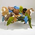 Fernando and humberto campana estudio campana banquete chair brazil ca 2002 plush animals stainless steel stitched signature no 34 34 x 56 12 x 42