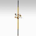 Osvaldo borsani tecno coat rack at16 italy 1960s painted aluminum leather walnut brass unmarked 94 x 22
