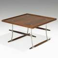 Jens quistgaard richard nissen coffee table denmark 1960s rosewood chromeplated steel unmarked 18 12 x 31 sq
