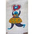 After niki de saint phalle bon art maguey fiber nana tapestry guatemala 1980 artists proof embroidered ap niki 80 84 x 56