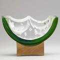 Steven weinberg cast glass sculpture on stand usa 2000s signed and numbered 201016 10 x 14 14 x 4