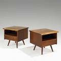 George nakashima nakashima studios pair of night stands usa 1960 american black walnut provenance estate of herman robbins original invoice available unmarked 21 14 x 22 x 21 12