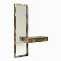 Paul evans directional patchwork mirror and console usa 1970s copper bronze pewter mirror unsigned 72 x 48 x 12