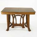 Belgian art nouveau dining table ca 1910 unmarked 29 x 51 x 45 12 two leaves 19 34