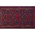 Caucasian soumak flatwoven area rug in indigo and cherry geometric pattern ca 1920 unsigned 43 x 67