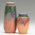 Sallie coyne rookwood two decorated mat vases 192528 both marked 7 34 and 5