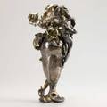 Austrian art nouveau silverplated porcelain figural vase signed 9b1914 16 x 8 12
