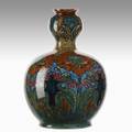 Rozenburg large glazed earthenware gourdshaped vase signed rozenburg den haag 13 x 9
