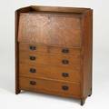 Gustav stickley drop front desk no 729 branded mark 45 x 36 12 x 15