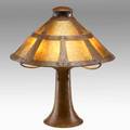 Dirk van erp extremely rare table lamp ca 1911 riveted hammered copper mica four sockets windmill stamp remnant of darcy gaw 20 x 18
