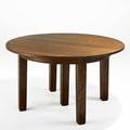 Gustav stickley fivelegged dining table with six leaves branded mark 28 x 54 11 leaves