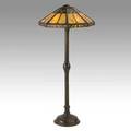 Limbert rare floor lamp hammered copper caramel slag glass unsigned 60 x 25