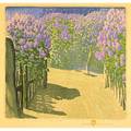 Gustave baumann color woodblock print a lilac year matted and framed pencil signed titled and numbered image 12 x 13