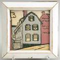 Fannie levine saturday evening girls rare tile hull street galloupe house 1909 signed 2581009segfl in ink tile 3 12 sq