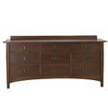 Contemporary stickley nine drawer dresser with patinated metal pulls a harvey ellisdesigned sideboard branded mark and metal tag 34 12 x 66 x 20