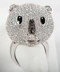 Swarovski Crystal Bear Ring