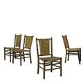 Old hickory set of four dining chairs unmarked 36 x 19 12 x 18 12