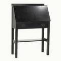 Gustav stickley no 728 dropfront desk with fitted interior desk with red decal desk 43 12 x 30 x 14 12