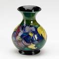 Moorcroft corseted cabinet vase decorated in the anemone pattern stamped moorcroft made in england 5