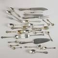 American sterling flatware fortyone pieces ca 18901940 assorted styles and makers 1429 ot excludes hollow handled and motherofpearl largest 10