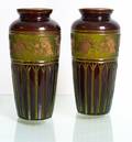 Pair of Moser Carlsbad Cameo Glass Vases