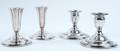 Four 4 Weighted Sterling Silver Candlesticks